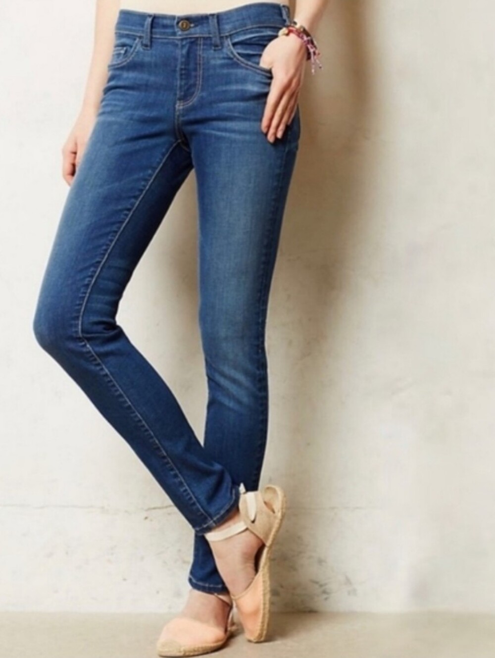 Pilcro and The Letterpress High Waist Stretch Denim Serif Legging Jeans Size 30